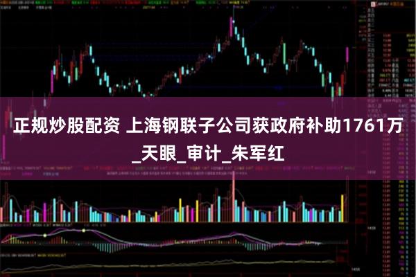 正规炒股配资 上海钢联子公司获政府补助1761万_天眼_审计_朱军红